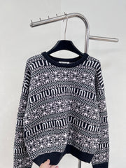 floral lettering knitted top