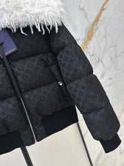 Subtle Embossed Short Down Jacket