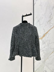 Fringe and Fur Trim Dress Coat