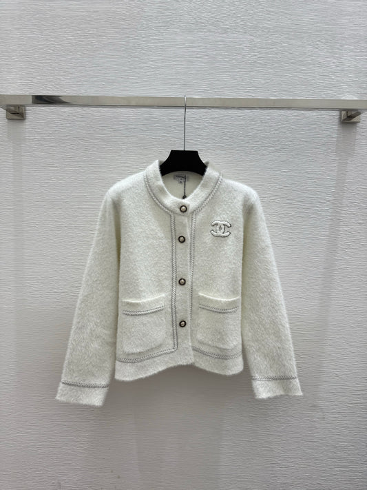 Simple gold and silver thread knitted long sleeve