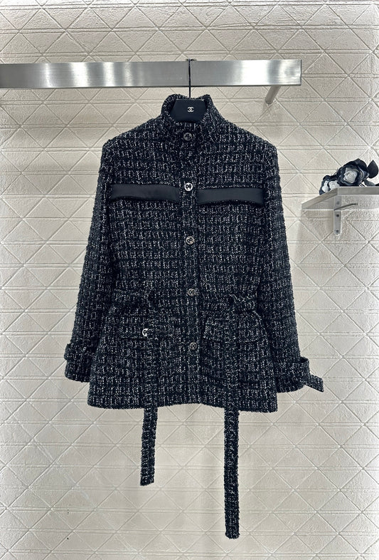 Woven Belt Dress Coat