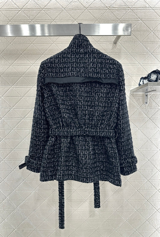 Woven Belt Dress Coat