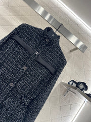 Woven Belt Dress Coat