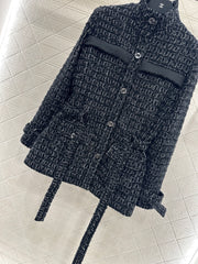 Woven Belt Dress Coat