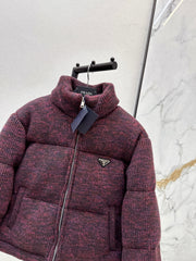 Wool Knit Down Puffer Jacket