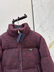 Wool Knit Down Puffer Jacket