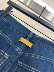 Deconstructed Wide-Leg Jeans