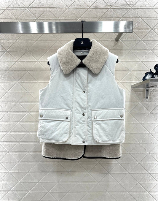 Two-Piece Teddy Fleece Vest Set