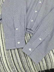 Plaid Collared Appliqué Embroidered Short Shirt