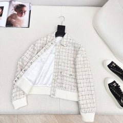 Woven Tweed Collared Coat