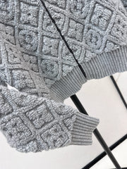 Jacquard Wool Hooded Jacket