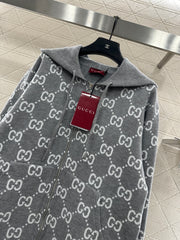 Reversible Knit Hooded Jacket