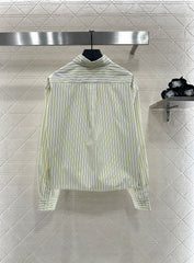 Short-sleeved striped shirt
