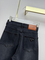 Gradient straight-leg jeans