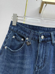 Gradient straight-leg jeans