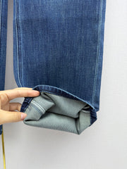 Gradient straight-leg jeans