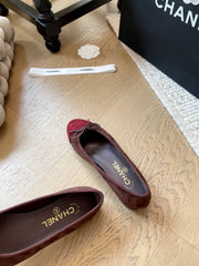 Suede ballet shoes