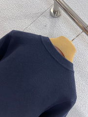 Miniature Logo Wool Half-Zip Knit Sweater