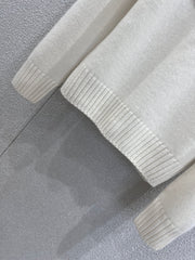 Embossed Letter Embroidery Cashmere Sweater