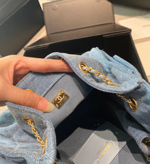 Denim bucket bag