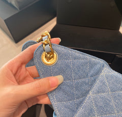 Denim bucket bag