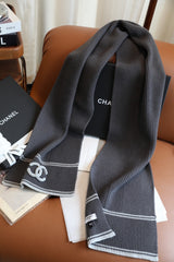 Wool and cashmere knitted shawl/scarf