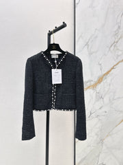 Heavy-duty beaded tweed jacket