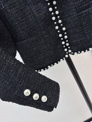 Heavy-duty beaded tweed jacket