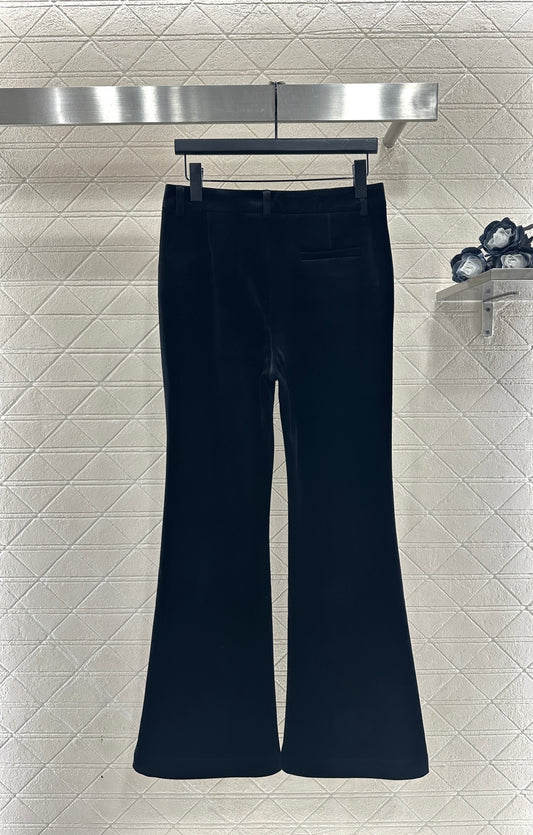 Flared Velvet Retro Trousers