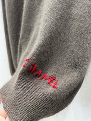Collared Tie-Neck Knit Sweater