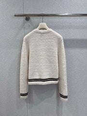 Fuzzy knitted cardigan