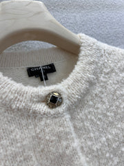 Fuzzy knitted cardigan