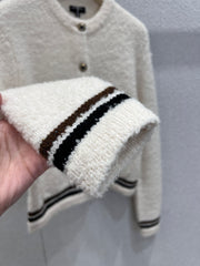 Fuzzy knitted cardigan