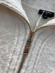 Fluffy, half-zip, color-blocked, oversized sweater