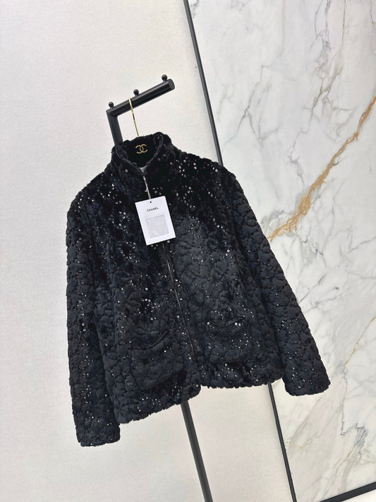 Stand-up collar zip-up fleece coat