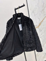 Stand-up collar zip-up fleece coat