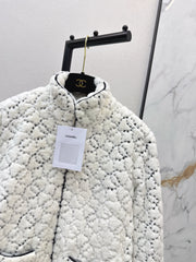 Stand-up collar zip-up fleece coat