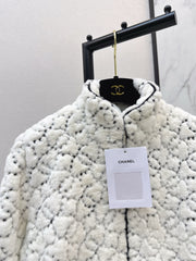 Stand-up collar zip-up fleece coat