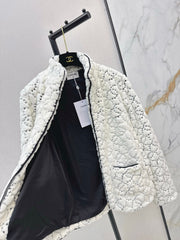 Stand-up collar zip-up fleece coat