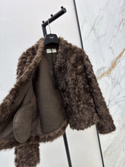 Eco-friendly mink fleece coat