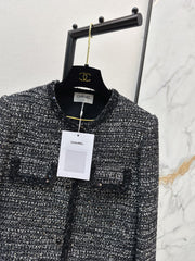 Black and white woven jacket