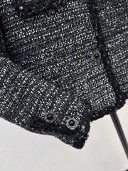 Black and white woven jacket
