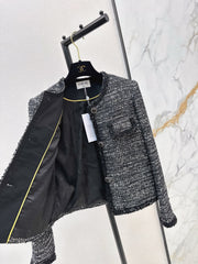 Black and white woven jacket