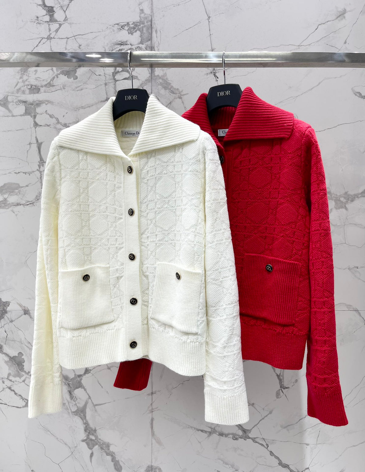 Collared Plaid Wool Knit Sweater