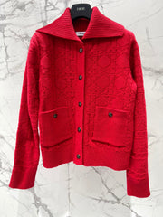 Collared Plaid Wool Knit Sweater