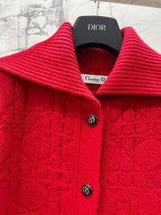 Collared Plaid Wool Knit Sweater