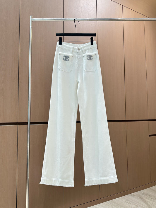 Chenille Fringe Casual Pants