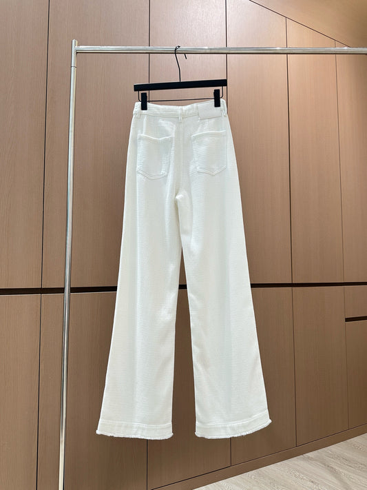 Chenille Fringe Casual Pants