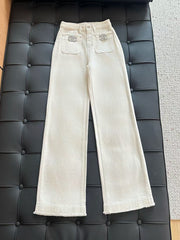 Chenille Fringe Casual Pants