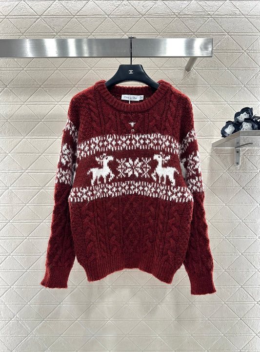 Fair Isle Logo Knit Sweater.